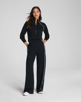 SPANX AirEssentials® Pique Half Zip Jumpsuit | Very Black